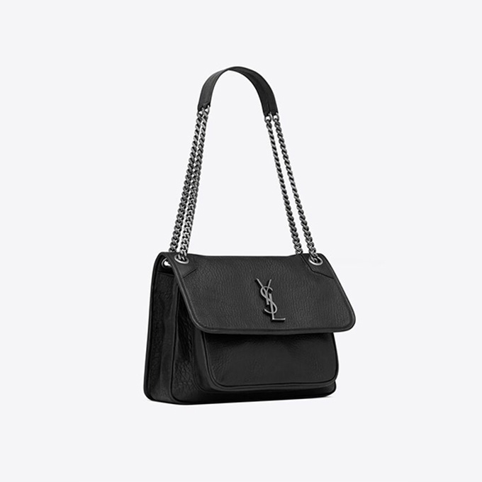 9a+ ysl medium niki grain de poudre lambskin shoulder bag